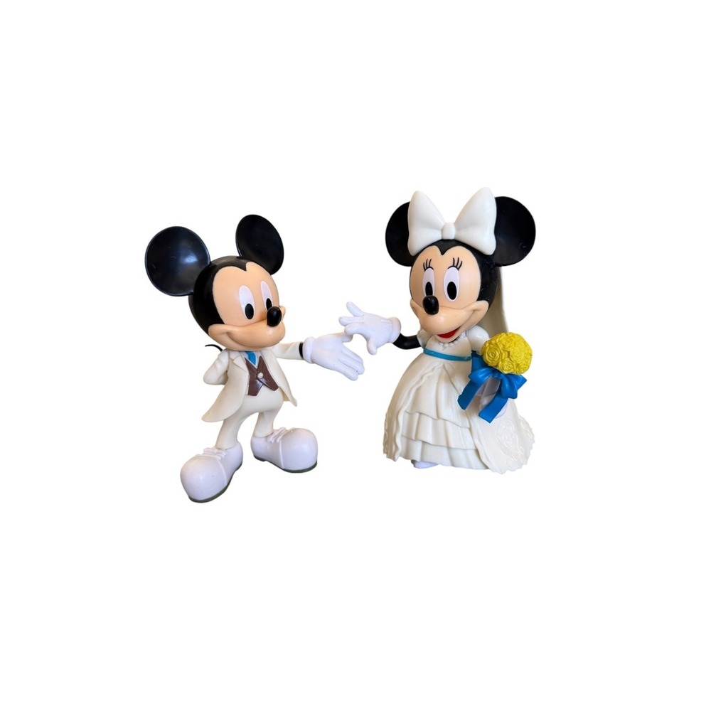 Disney Wedding Party Cake Topper Mickey Minnie Mouse Figurine Set